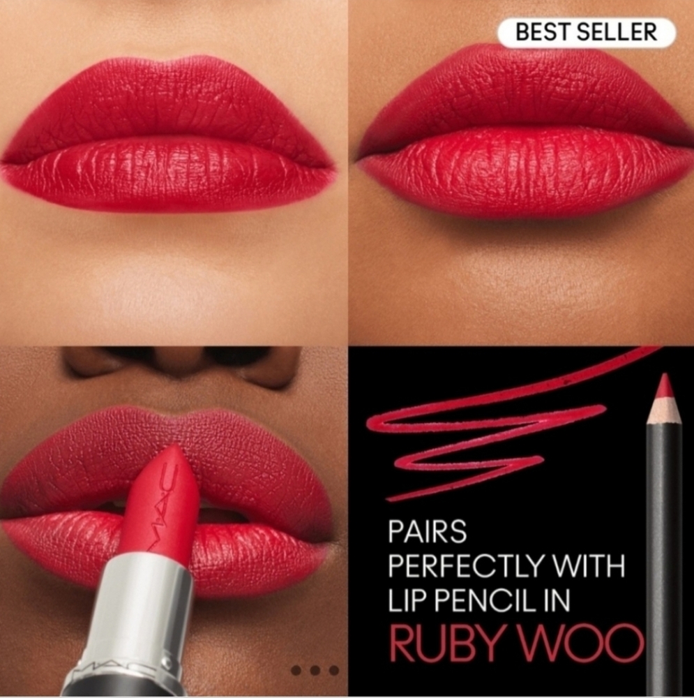 MAC COSMETICS CLAIM TO FAME LIP TRIO RUBY WOO NIB - Picture 7 of 7
